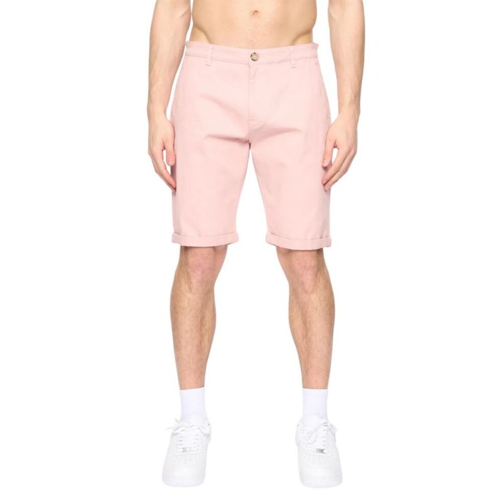 Crosshatch Mens Sinwood Chino Shorts / Soft Pink